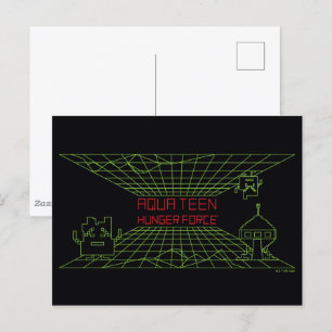 Aqua Teen Hunger Force Mooninites Game Logo Postcard