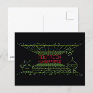 Aqua Teen Hunger Force Mooninites Game Logo Postcard