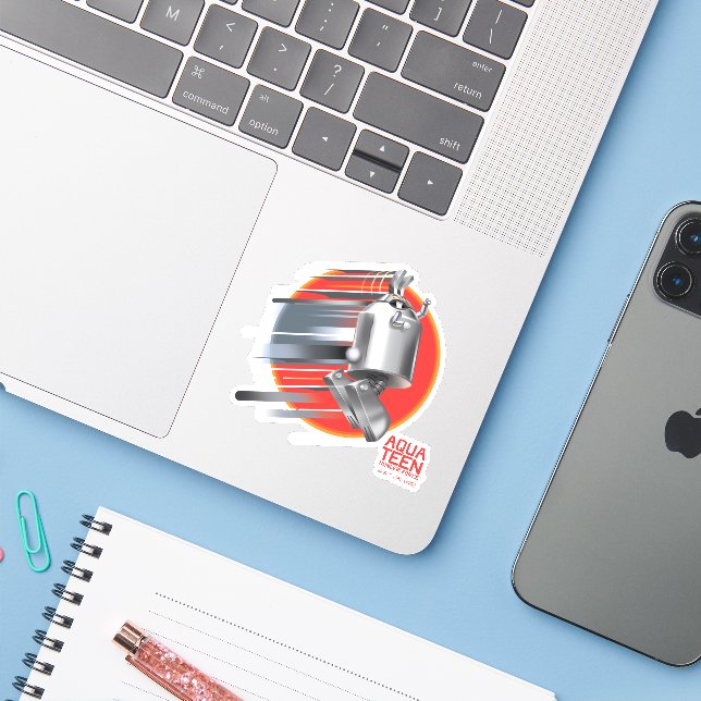 Aqua Teen Hunger Force Rabbot Sticker (Laptop w/ iPhone)