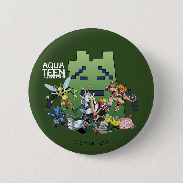 Aqua Teen Hunger Force Villains Button (Front)