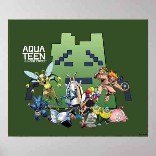 Aqua Teen Hunger Force Villains Poster