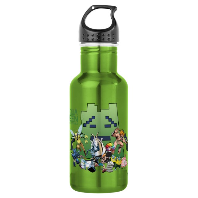 Aqua Teen Hunger Force Villains Stainless Steel Water Bottle (Front)