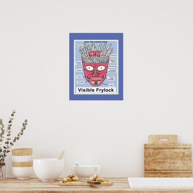 Vintage y2k Aqua Teen Hunger Force Visible Frylock cheapest Poster, 23x35