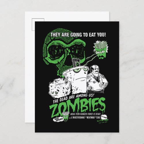 Aqua Teen Hunger Force Zombies Poster Postcard