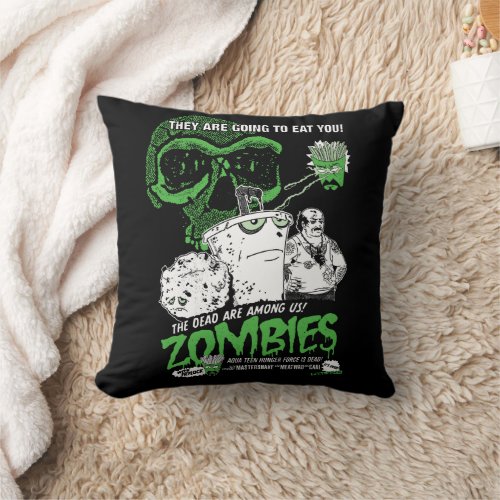 Aqua Teen Hunger Force Zombies Poster Throw Pillow