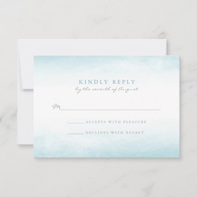 Aqua Tides | Watercolor RSVP (Front)