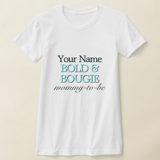 Aqua Tiffany Theme Mommy Mother to Be Baby Shower T-Shirt (Laydown)