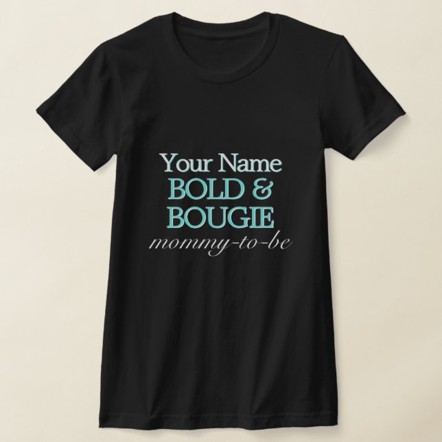Aqua Tiffany Theme Mommy Pregnancy Baby Shower T-Shirt (Laydown)