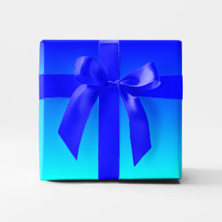 Aqua to Blue Gradient Wrapping Paper