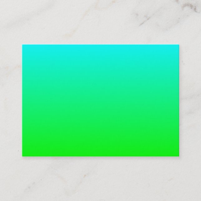 Aqua to Green Business Card (Front)