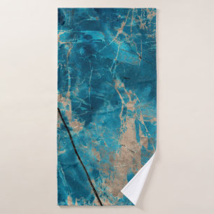 Aqua tone onyx marble bath towel