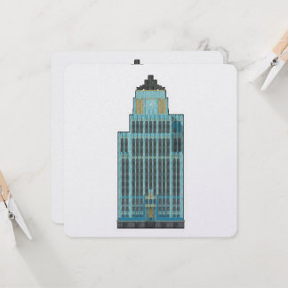 Aqua Tower: Art Deco Elegance Sticker