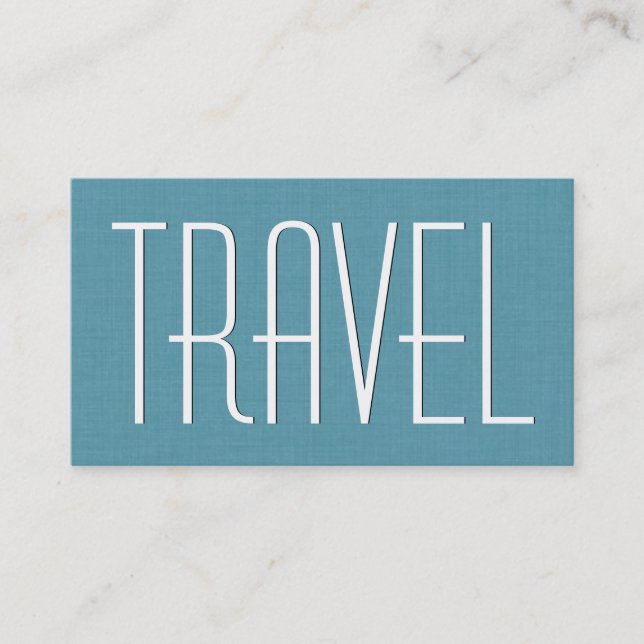 Aqua TRAVEL AGENCY Simple Style V63H Business Card (Front)