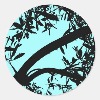 Aqua Tree Branch Stickers