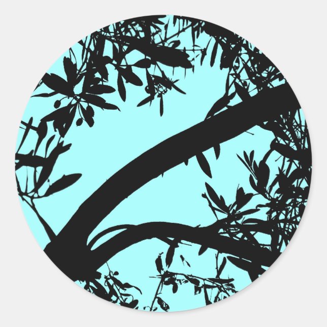 Aqua Tree Branch Stickers (Front)