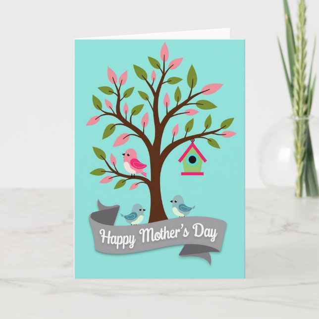 Aqua Tree Scene Card (Front)