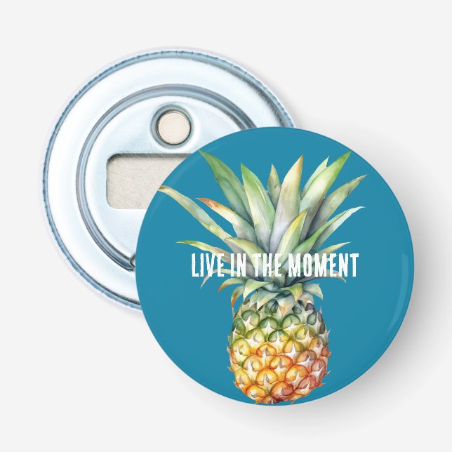 Aqua Tropical Pineapple Bottle Opener (Front)