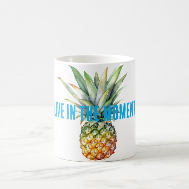 Aqua Tropical Pineapple Coffee Mug (Center)