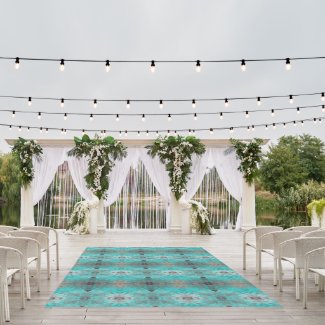 Aqua Turquoise and Gray Abstract Modern Stone look