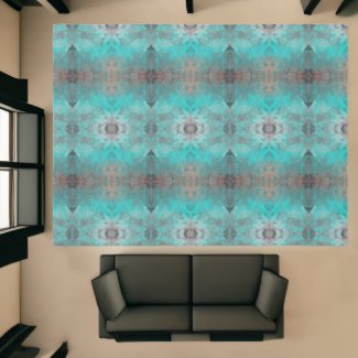 Aqua Turquoise and Gray Abstract Modern Stone look