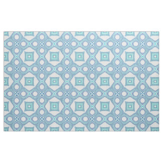 Aqua Turquoise Blue Green Bali Batik Pattern Fabric