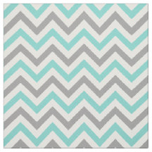 Aqua Turquoise, Dk Gray, Wht LG Chevron ZigZag Sz6