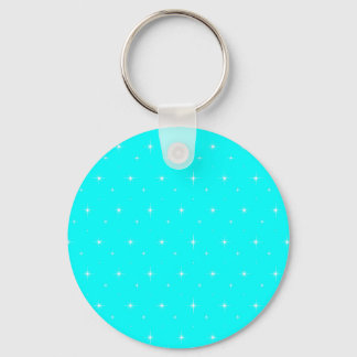 Aqua-Turquoise-Green  Shining Stars  Pattern Keychain