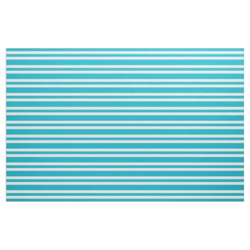 Aqua Turquoise Retro Bold Mod Stripes Pattern Fabric