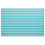 Aqua Turquoise Retro Bold Mod Stripes Pattern Fabric