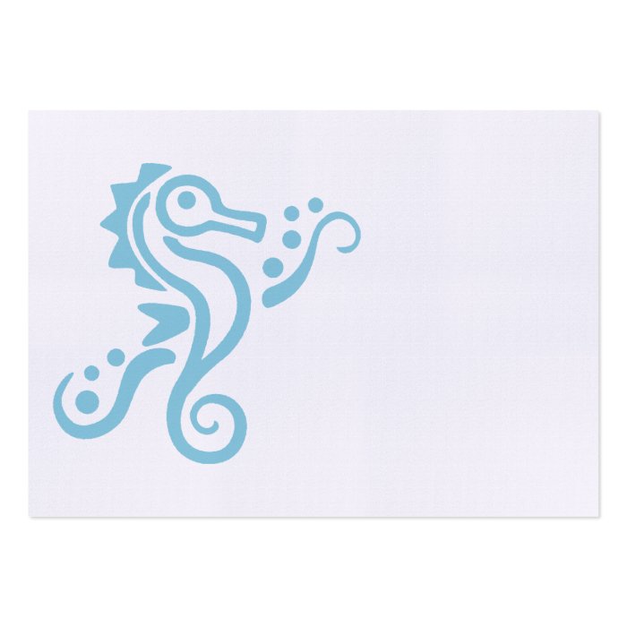 Aqua Turquoise Seahorse Wedding Table Place Cards Business Card Templates