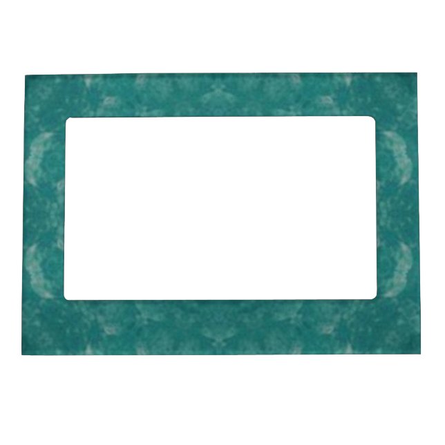 Aqua Turquoise Swirls Marbled Magnetic Frames (Front)