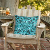 Aqua Turquoise Teal Blue Hip Orient Tribal Art