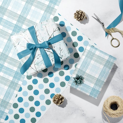 Aqua Turquoise Wrapping Paper Sheets