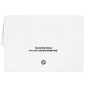 Aqua Typography Merry Christmas Greeting Card (Back Horizontal)