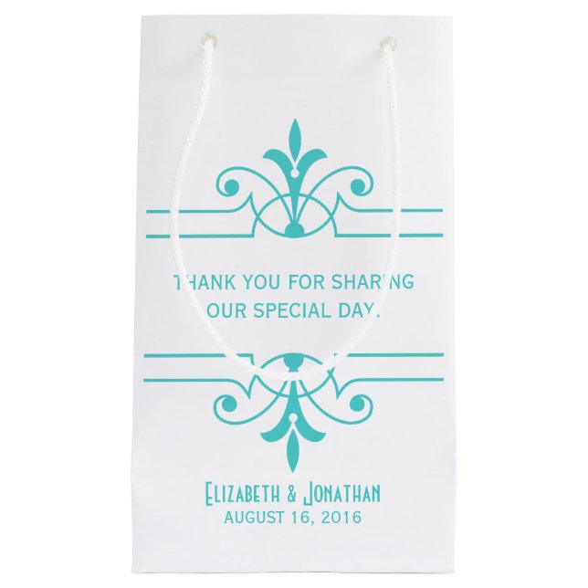 Aqua v2 Fancy Ornamental Gift Bag (Front)