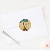 aqua vintage eiffel tower Paris envelopes seals (Envelope)