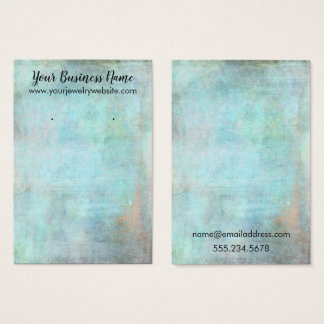 Aqua Vintage Grunge Earring Holder Display Cards