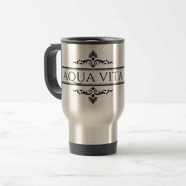Aqua Vitae Travel Mug (Front Left)