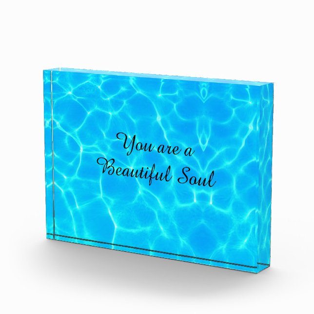 Aqua Water Pattern With Reflection Waves Photo Block (Right)