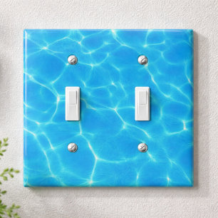 Aqua Water Ripple Light Switch Cover Blue Pool-