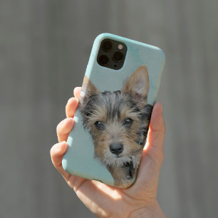 Aqua Watercolor Iphone Cover with Your Dog Image