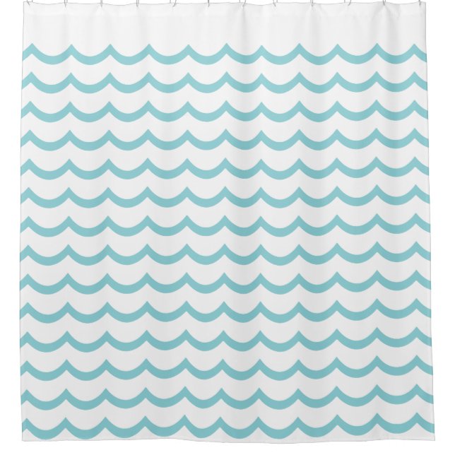 AQUA WAVES SHOWER CURTAIN (Front)