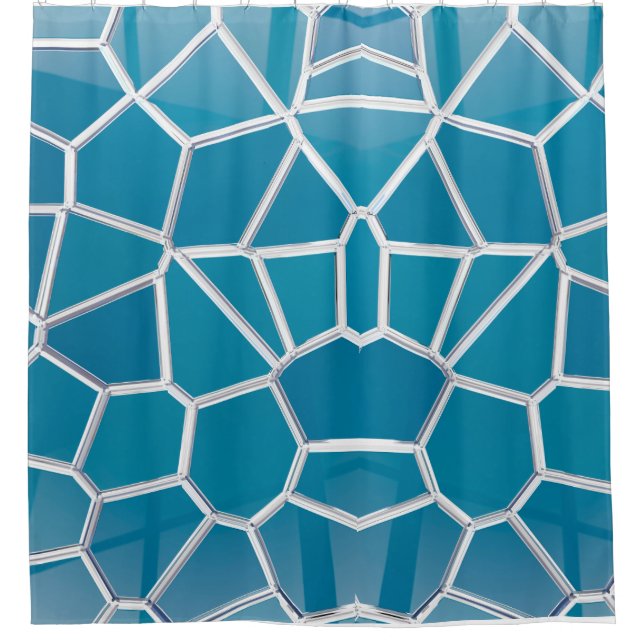 Aqua web shower curtain (Front)