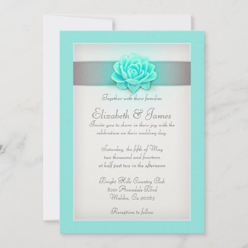 Aqua Wedding Invitations