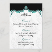aqua wedding menu