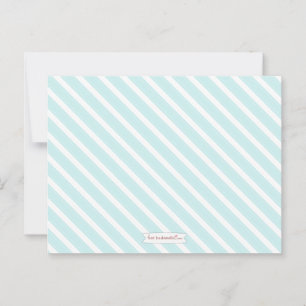 Aqua   White Baby Shower Advice for Mommy to Be Card