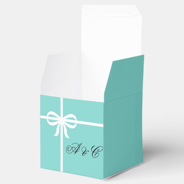 Aqua & White Bows Party Box (Opened)