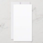 Aqua, White, Gray Snowflakes Wedding Photo Card (Back)