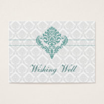 aqua wishing well cards