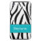Aqua Zebra Print iPod Touch 4th Gen Case-Mate Cove